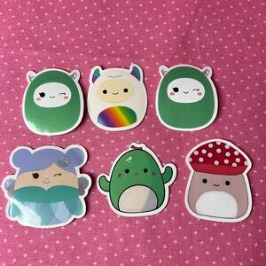 Squishmallow Stickers Bundle 5 stickers mushroom fairy
